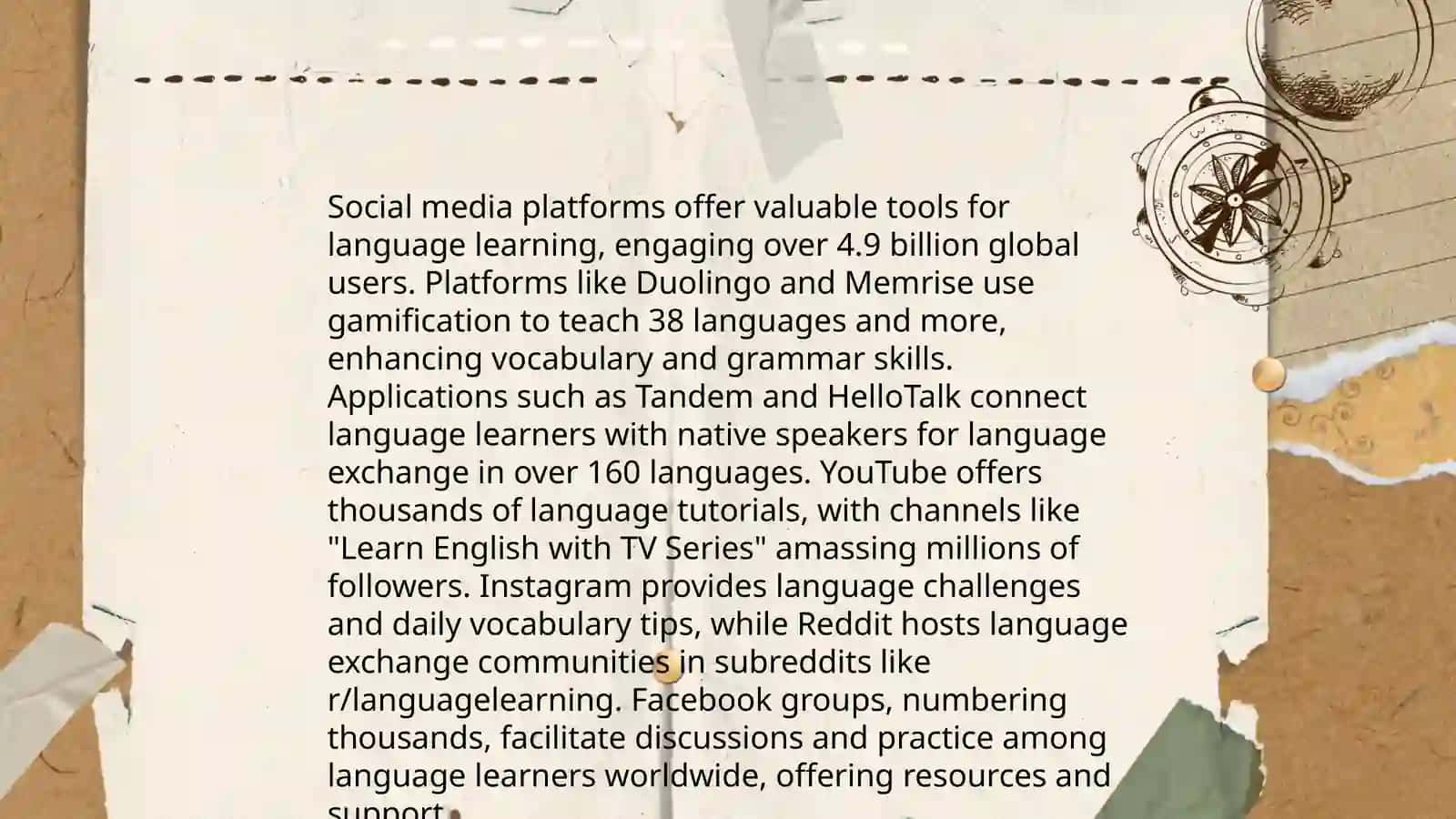 The Role of Social Networks in Learning language 4
