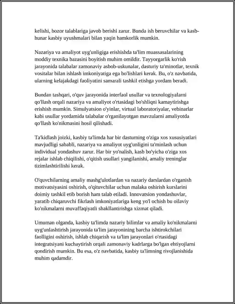 KASBIY TA‘LIMNING DOLZARB PEDAGOGIK MUAMMOLARI 4