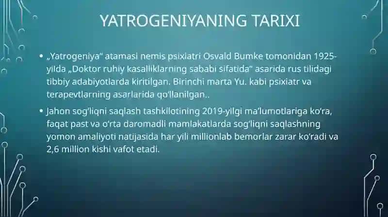 Hozirgi zamon tibbiyotida yatrogeniya muammolari 4