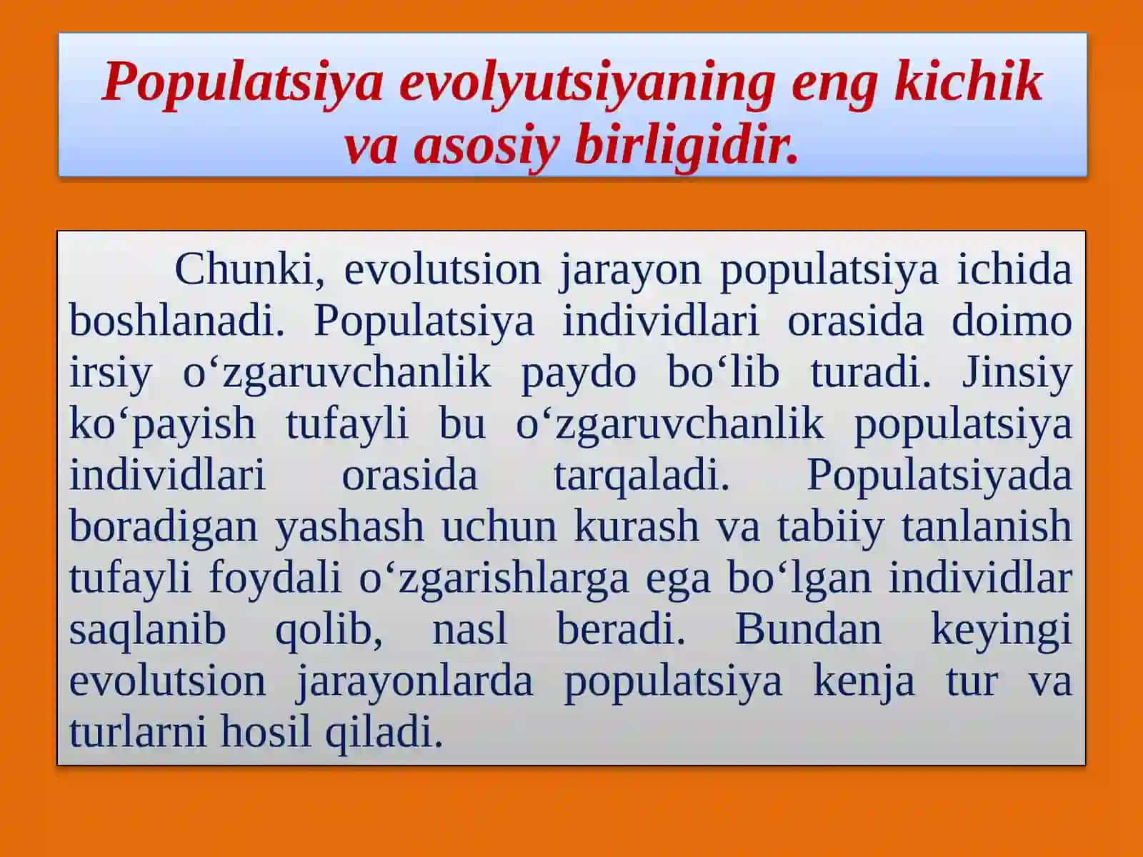 EVOLUTSIYANING SINTETIK NAZARIYASI 4
