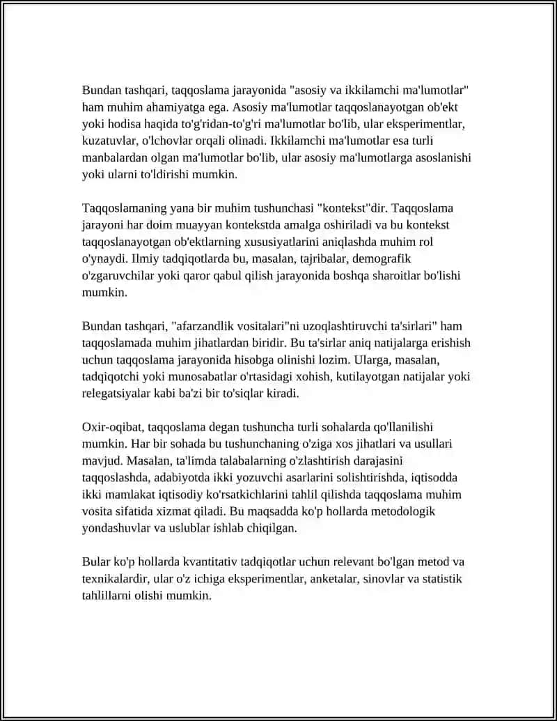 TAQQOSLAMA VA UNING TATBIQLARI 4