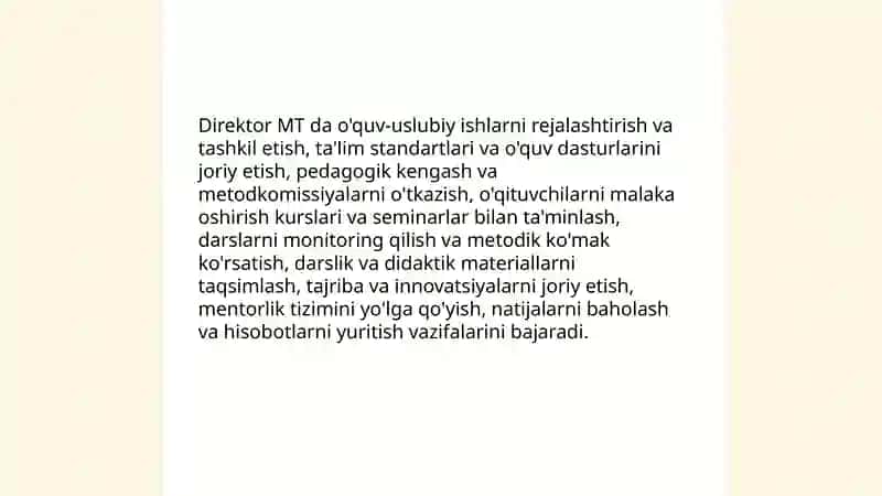 MT da deriktorning talim tarbiyaviy ishlarini tashkil etishi 4