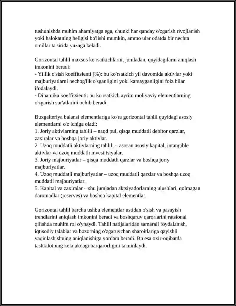 BUXGALTERIYA BALANSINING GORIZONTAL VA VERTIKAL TAHLILI 4