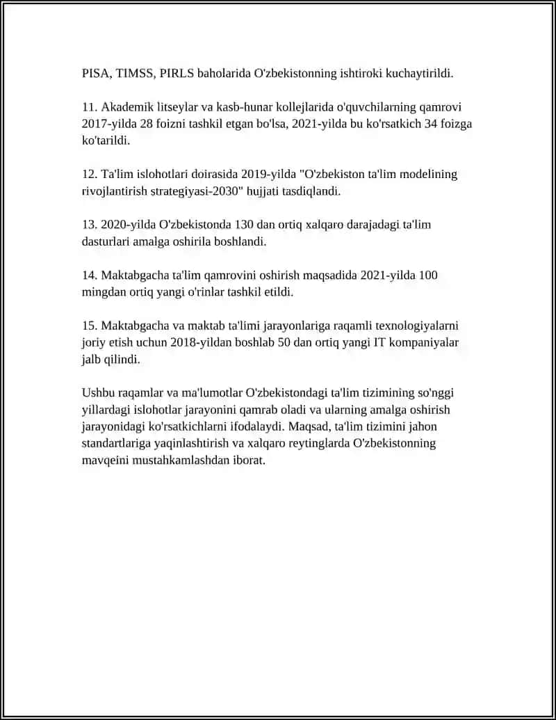 Ta'lim tizimidagi islohotlar 4