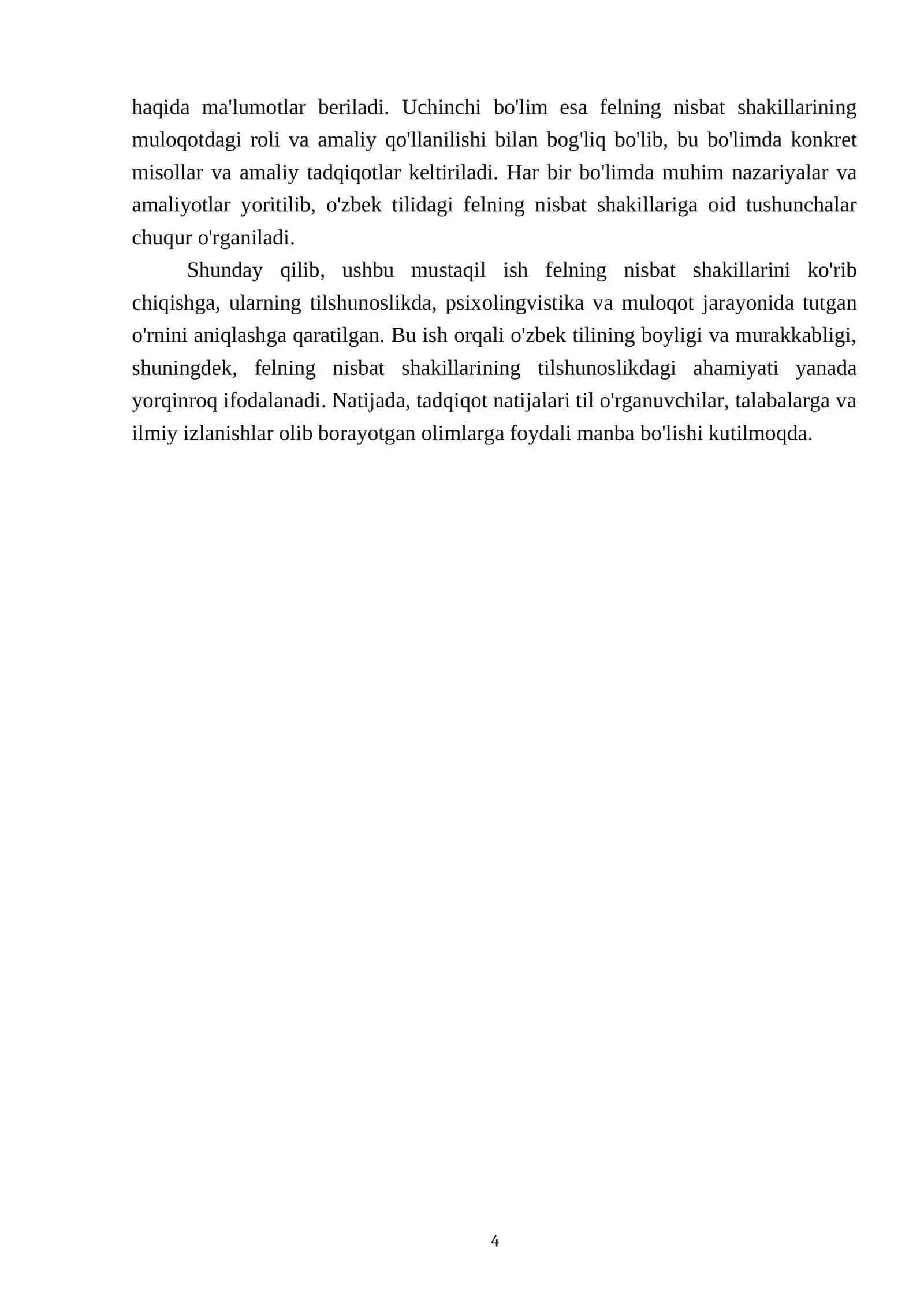 Felning nisbat shakillari 4