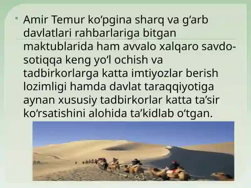 Amir Temur va temuriylar davrida Buyuk ipak yo‘li 4