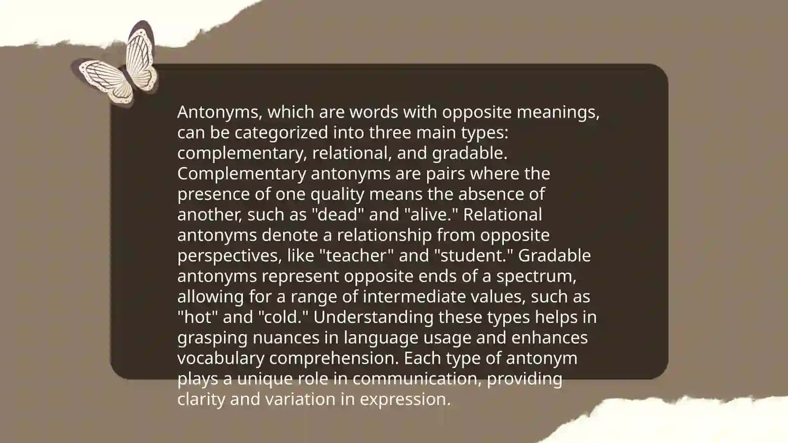 Antonyms 4