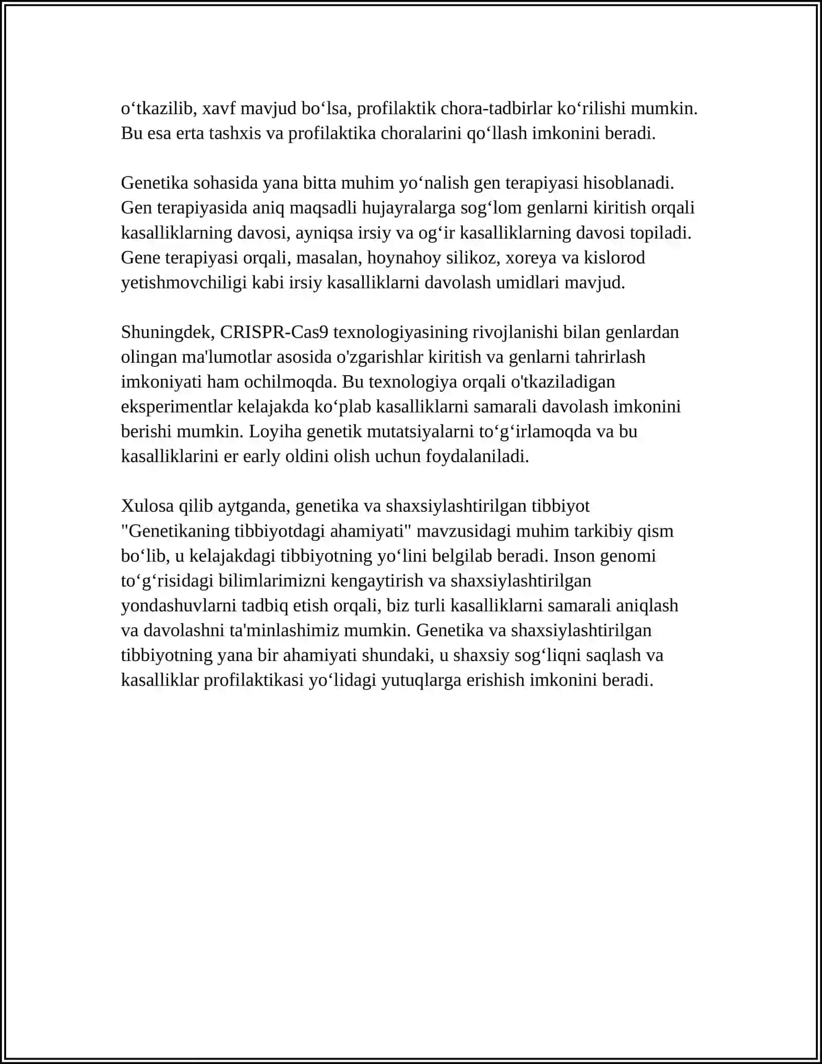 GENETIKANING TIBBIYOTDAGI AXAMIYATI 4