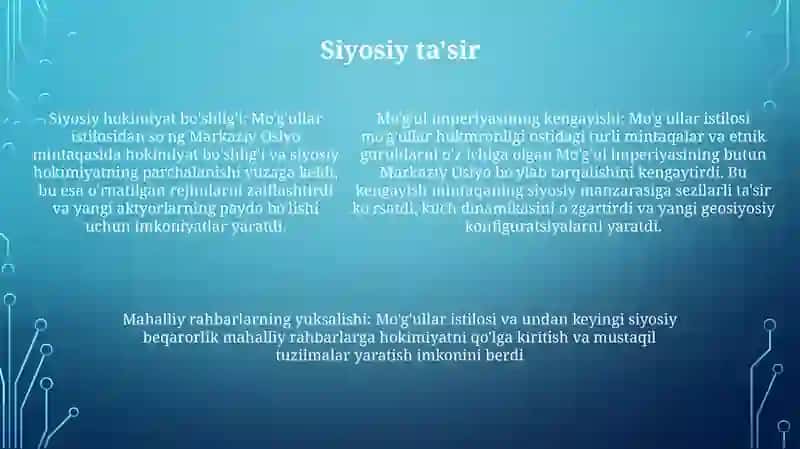 Mo'g'ullarning Bosqinchilik Siyosati 4