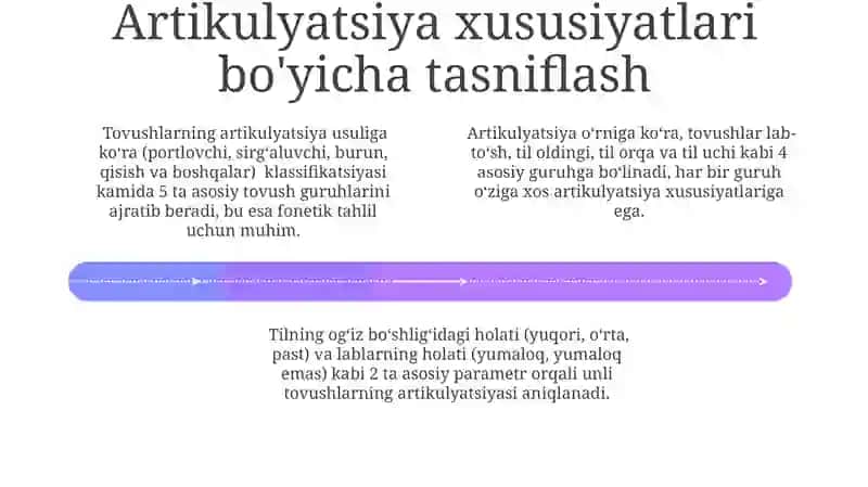 Undoshlar va unli fonemalar tasnifi 4