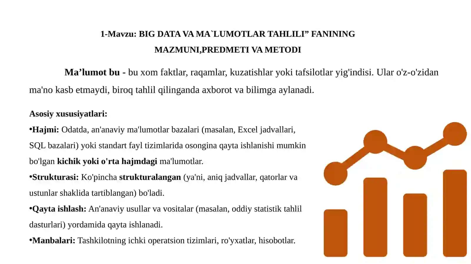BIG DATA VA MA`LUMOTLAR TAHLILI 4