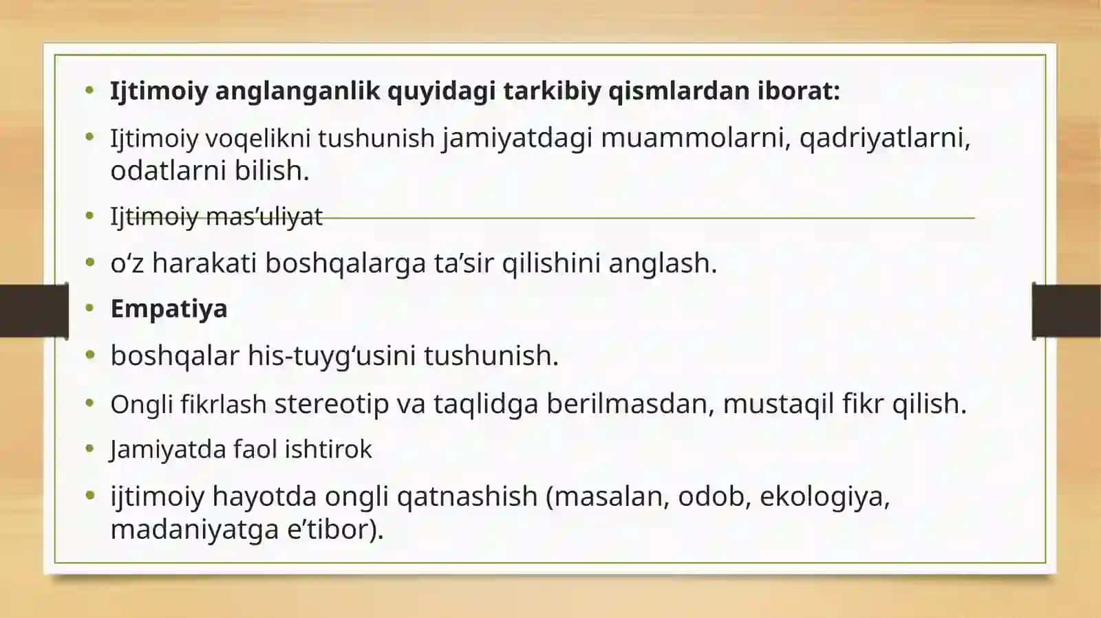 Ijtimoiy anglanganlik va ijtimoiy hulq atvor 4