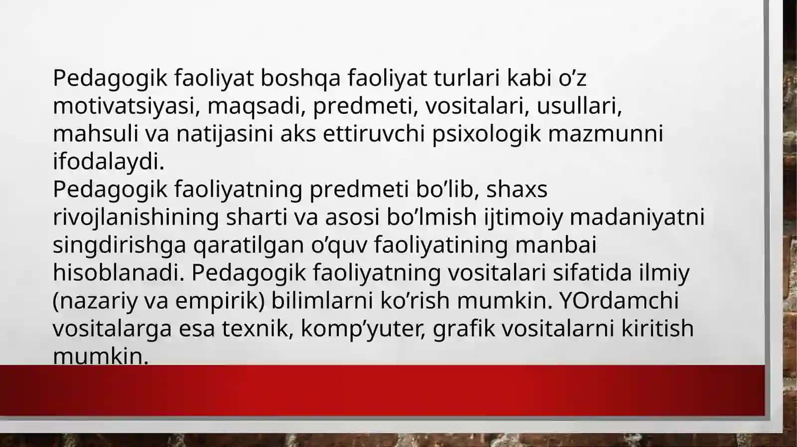 O‘qituvchi Psixologiyasi 4
