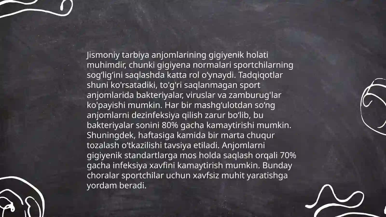 Sinf va zalning gigiyenik talablari 4