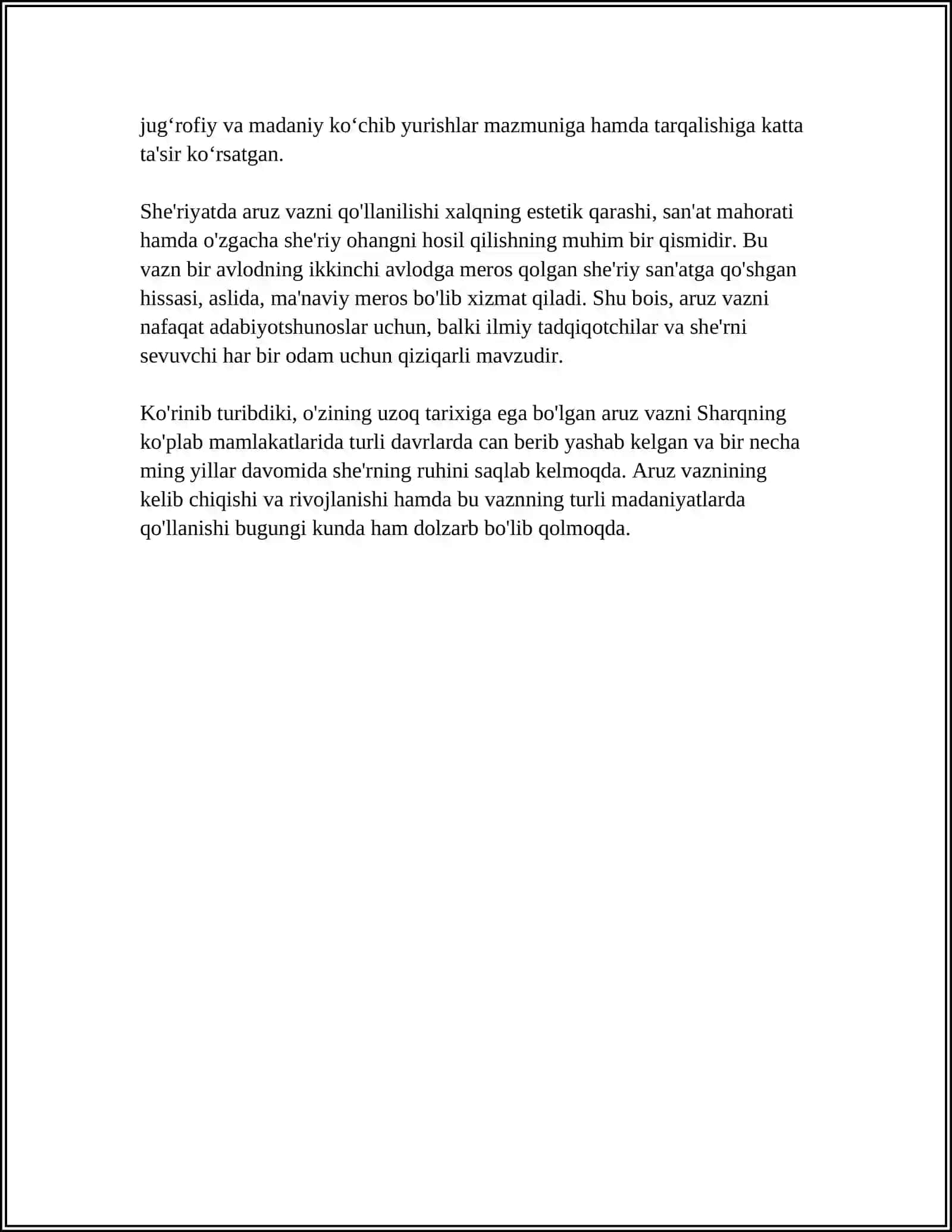 ARUZ VAZNI HAQIDA 4