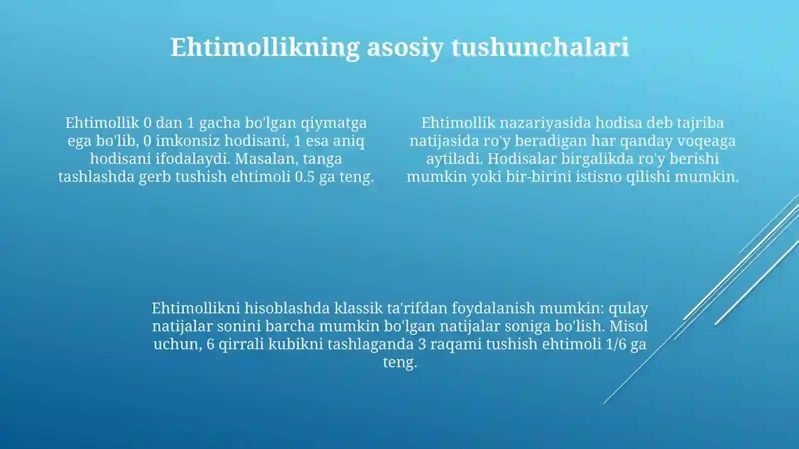 Hodisaning ehtimoligi 4