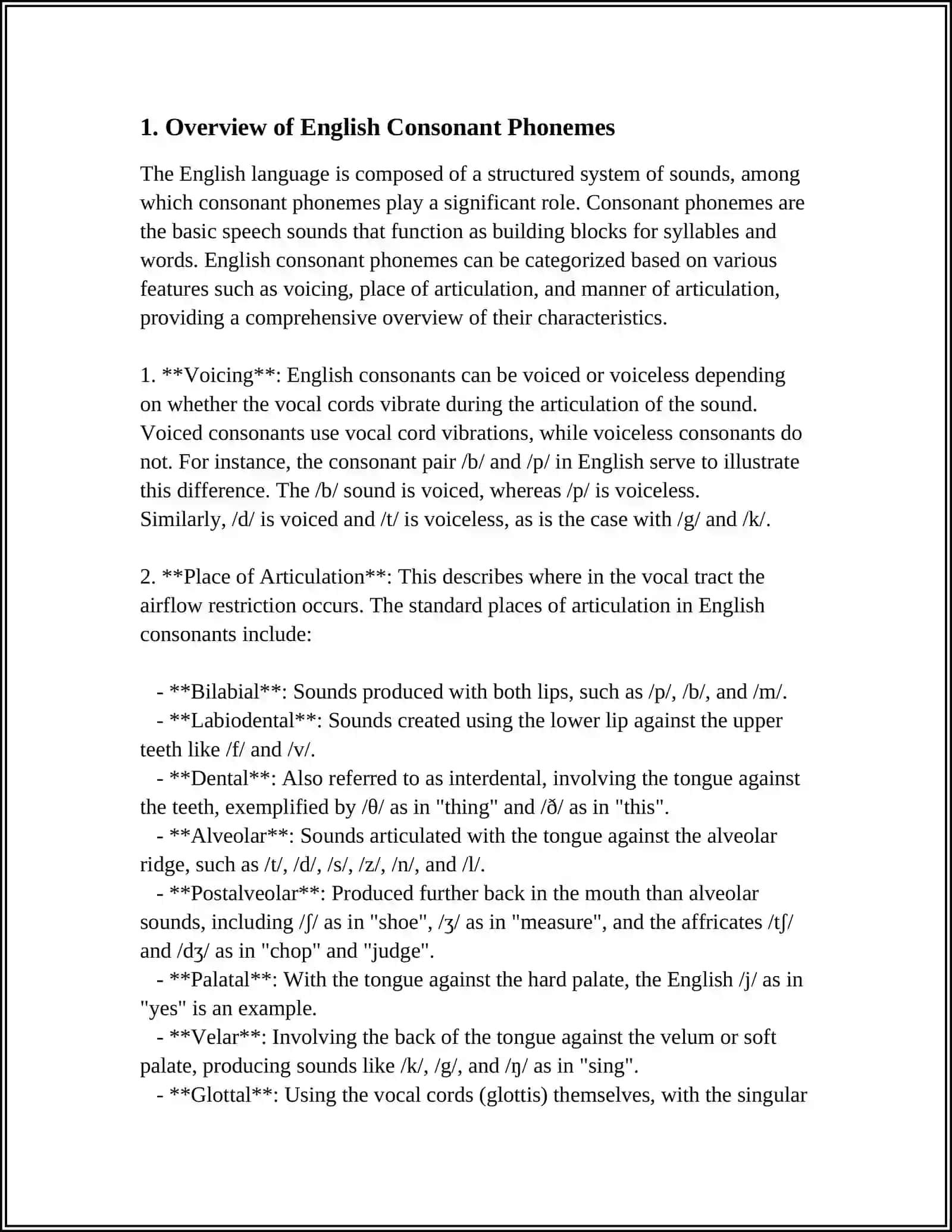 THE SYSTEM OF ENGLISH CONSONANT PHONEMES AS COMPARED WITH THE SYSTEM OF UZBEK CONSONANT PHONEMES 4