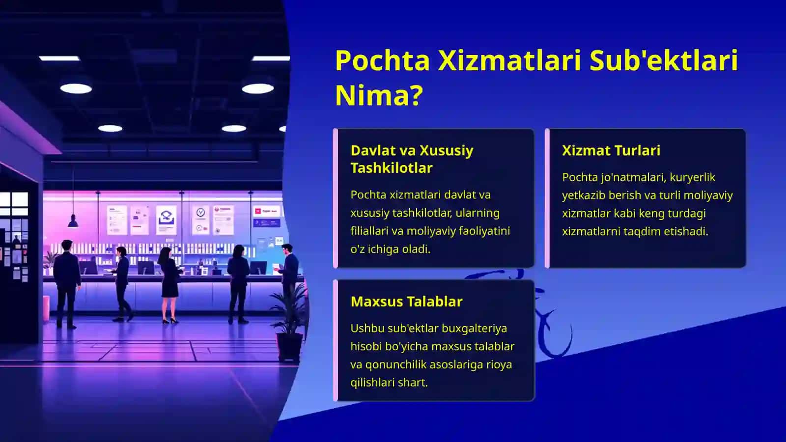 Pochta Xizmatlarini ko’rsatuvchi sub’ektlarda buxgalteriya hisobi 4