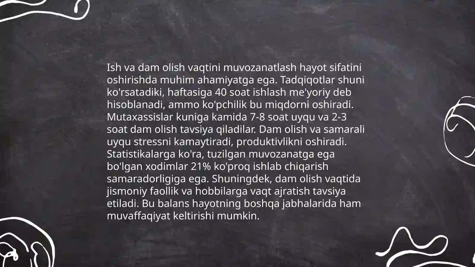 Bosh vaqtni samarali boshqarish usullari 4