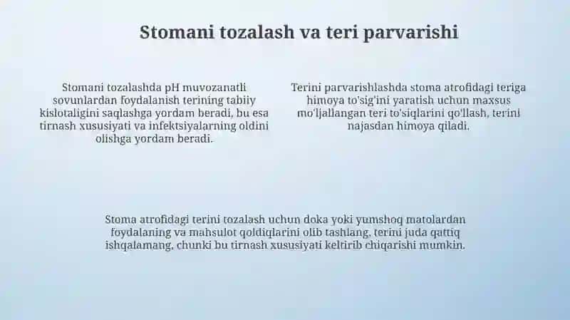 Xirurgik stomani parvarish qilish 4