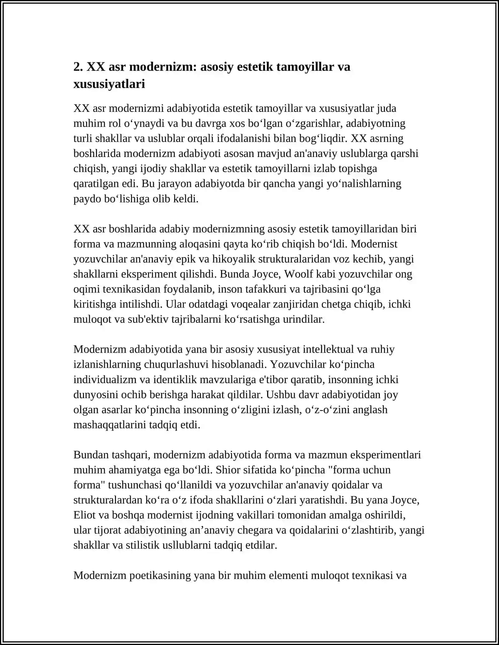 XX ASR MODERNIZIM ADABIYOTI 4