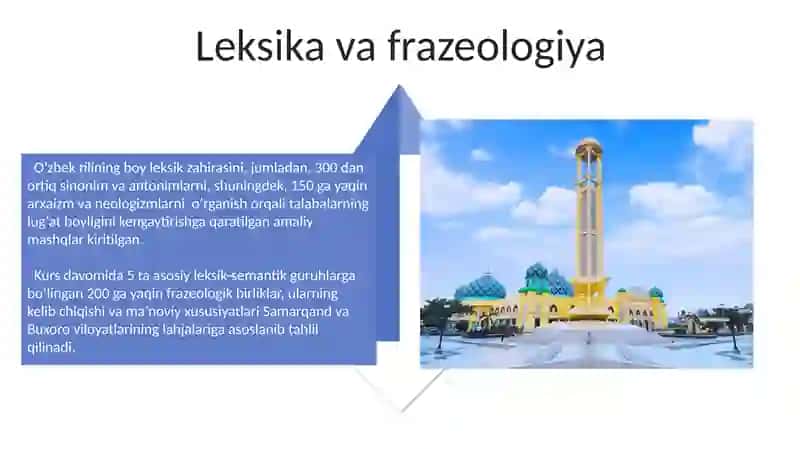Zamonaviy O'zbek Adabiy Tili Kursi 4