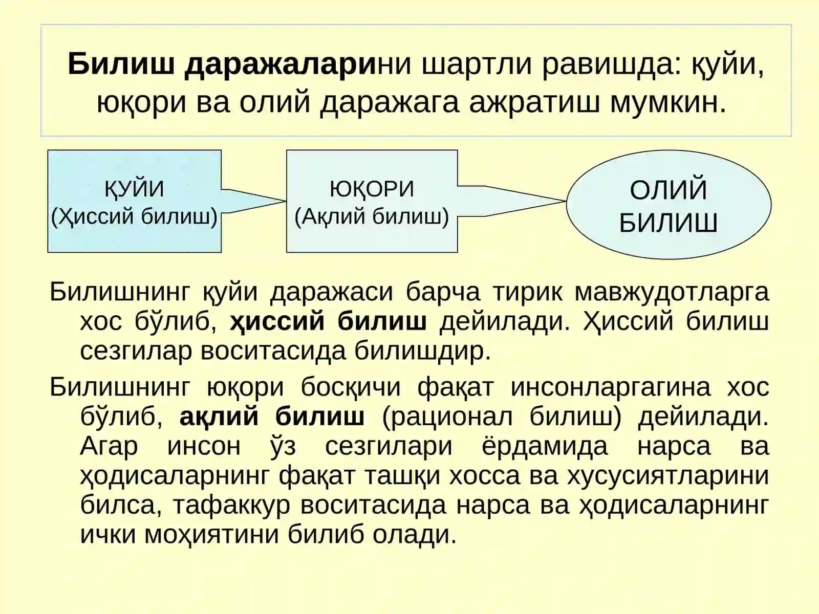 Билишнинг мазмун ва моҳияти 4