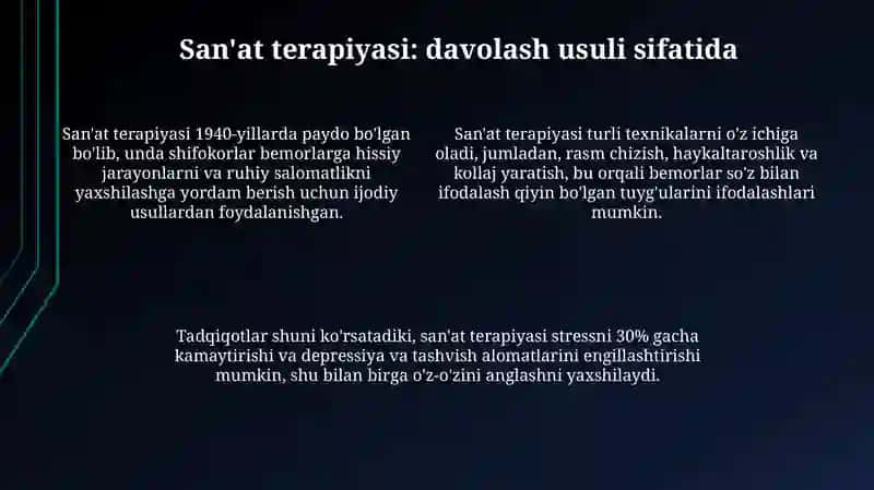 San'at va tibbiyot: tarix va rivojlanish 4