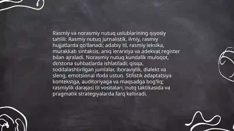 Nutuq uslublarining qiyosiy tavsifi 4