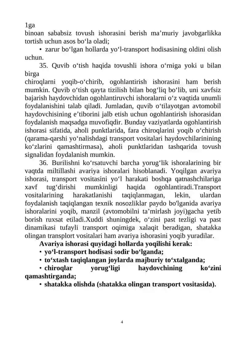 HARAKATLANISH TARTIBI 4