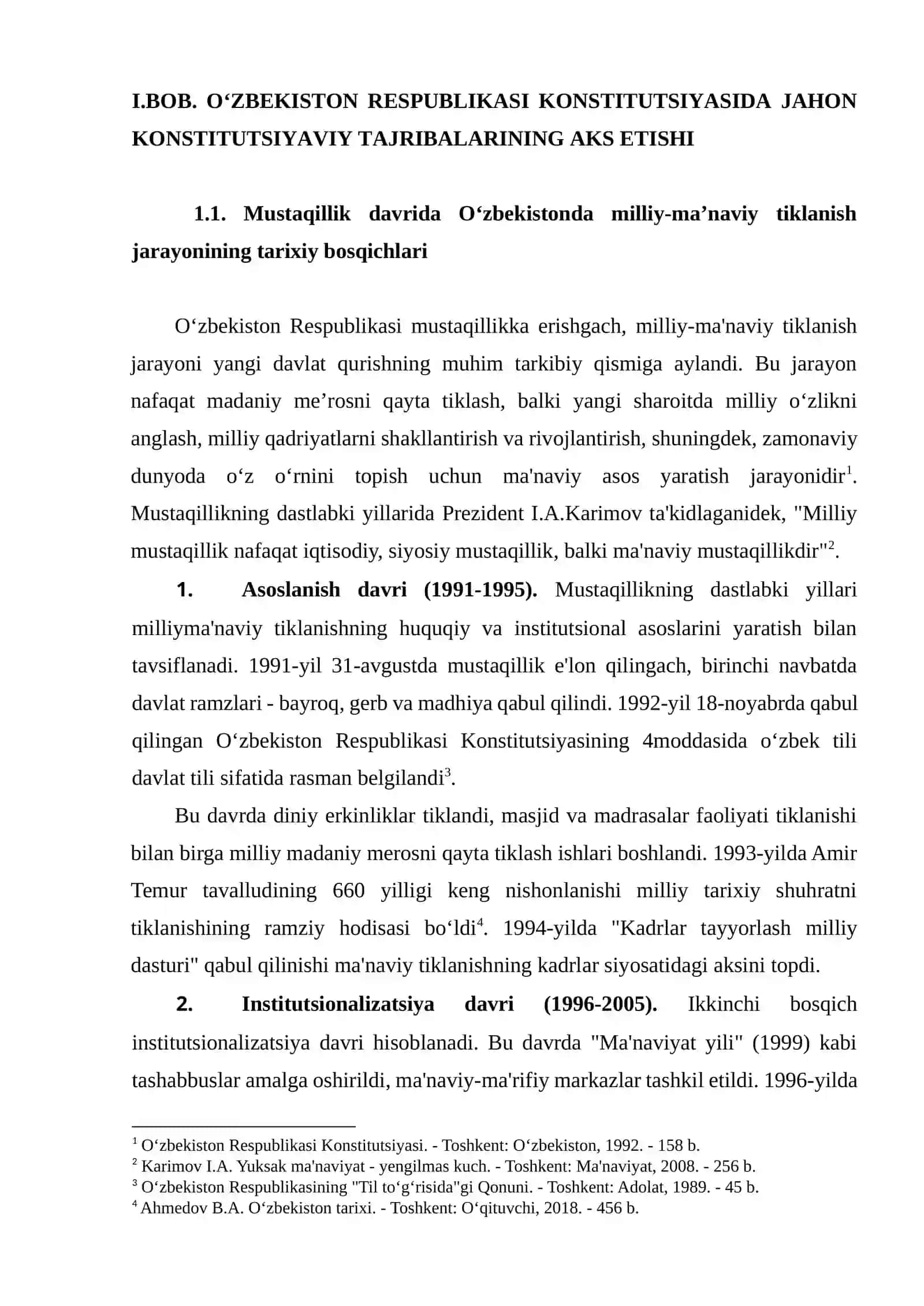 Ma’naviy va milliy qadriyatlar tarixi 4