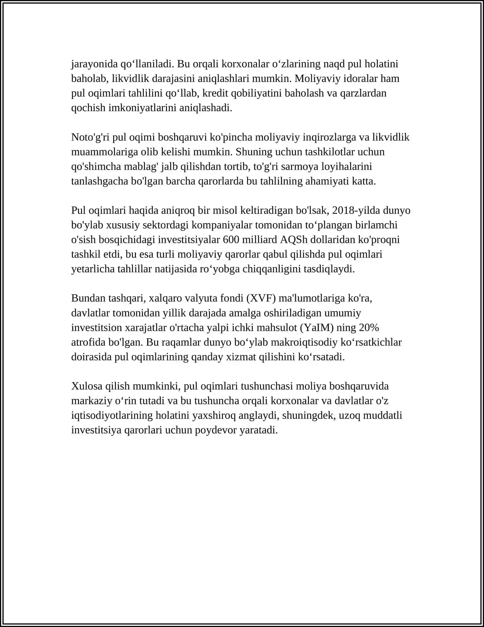 Pul oqimlari tushunchasi 4
