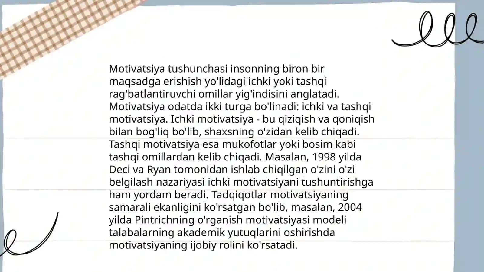 Faoliyat va motivatsiya 4
