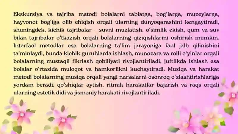 tarbiyachiga qoʻyiladigan talablar 4