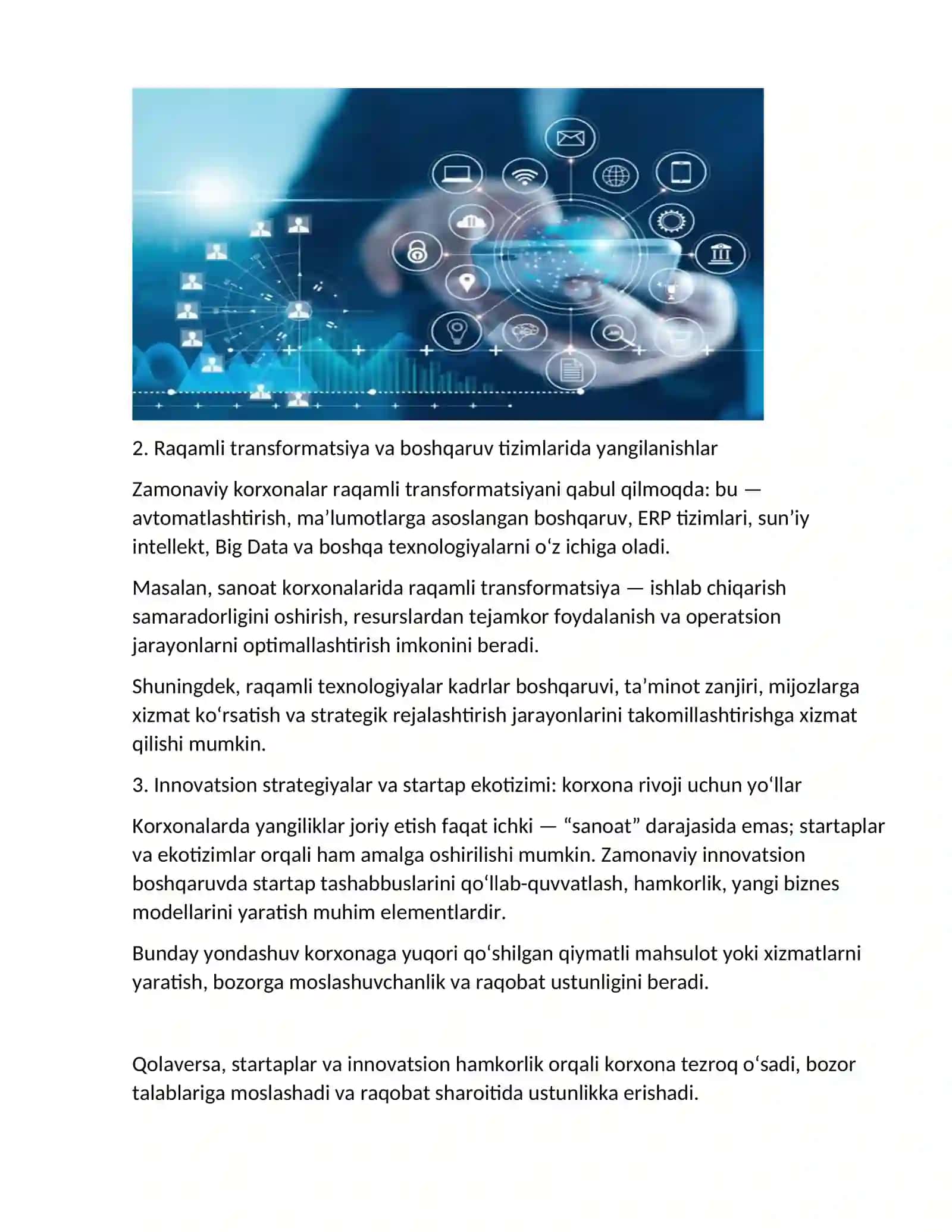 BIZNES VA MENEJMENTDA INNOVATSIYALAR 4