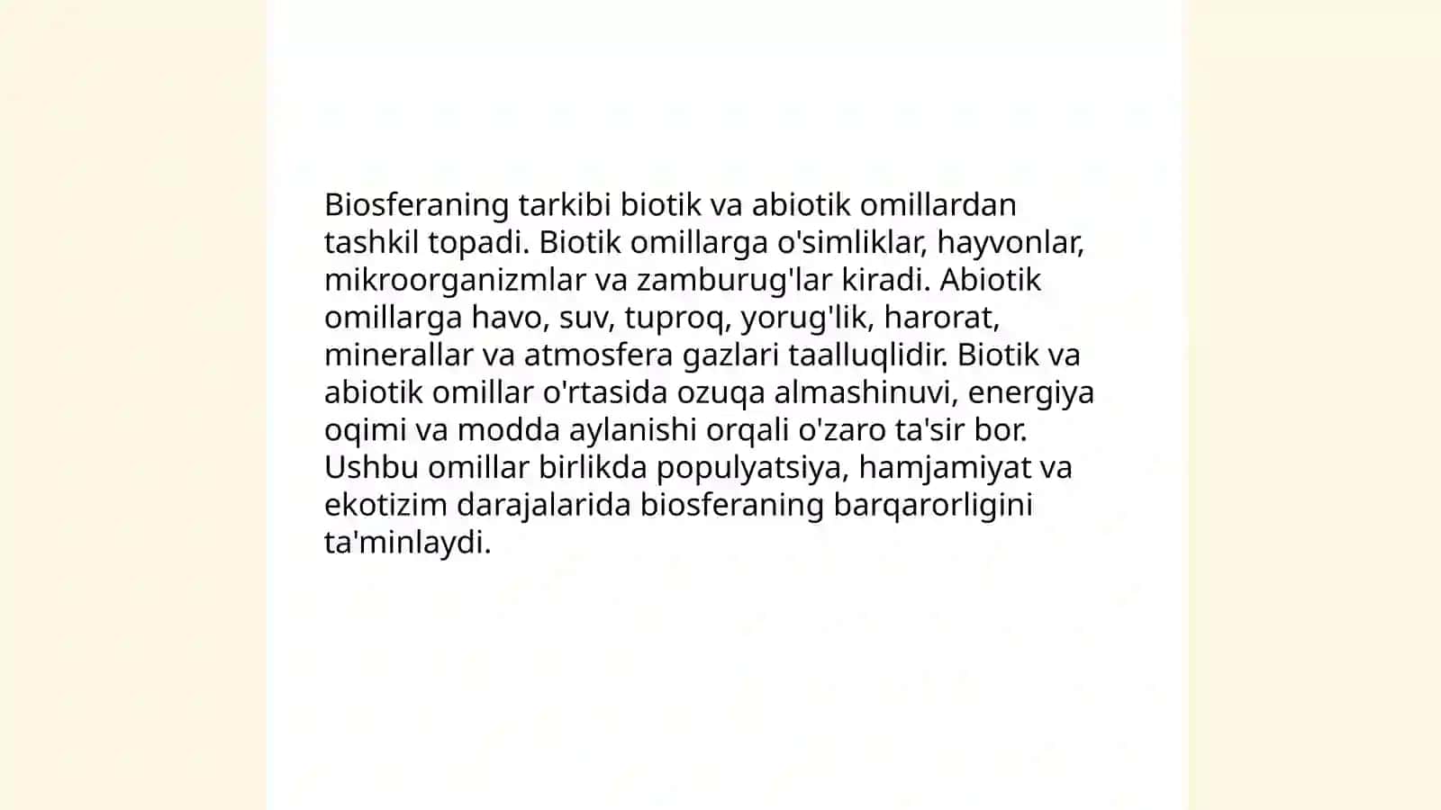 Biosfera haqida umumiy malumot 4