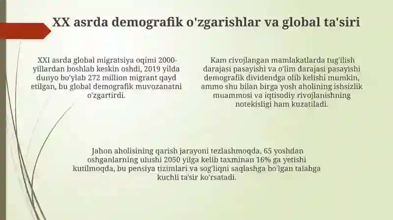 XX jahon tizimidagi global tendensiyalar 4