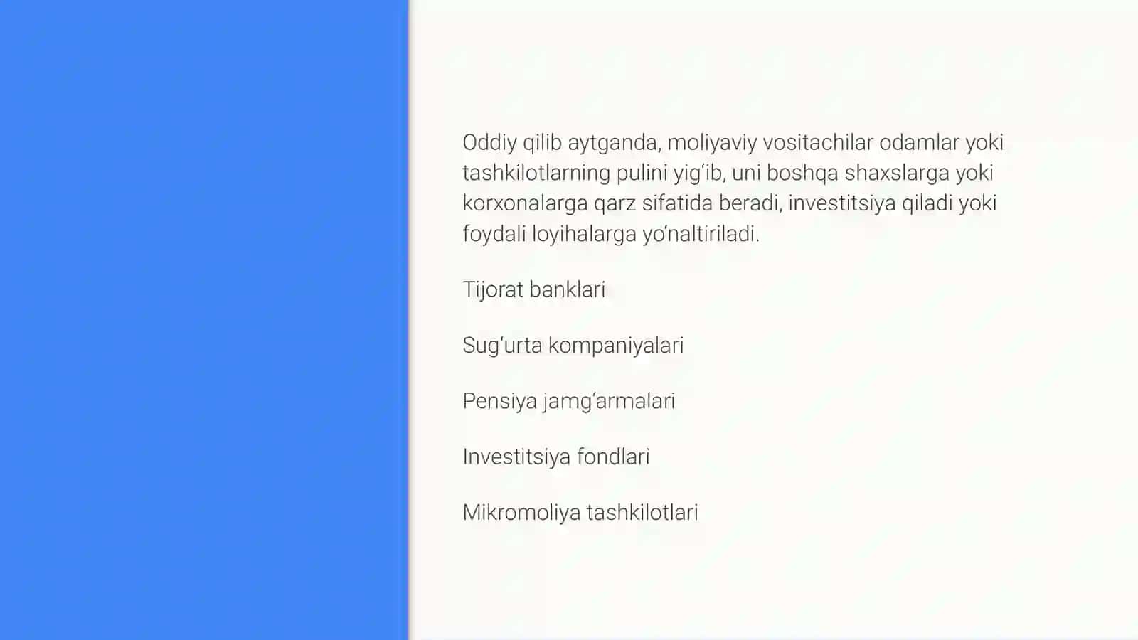 Moliyaviy vositachilar 4