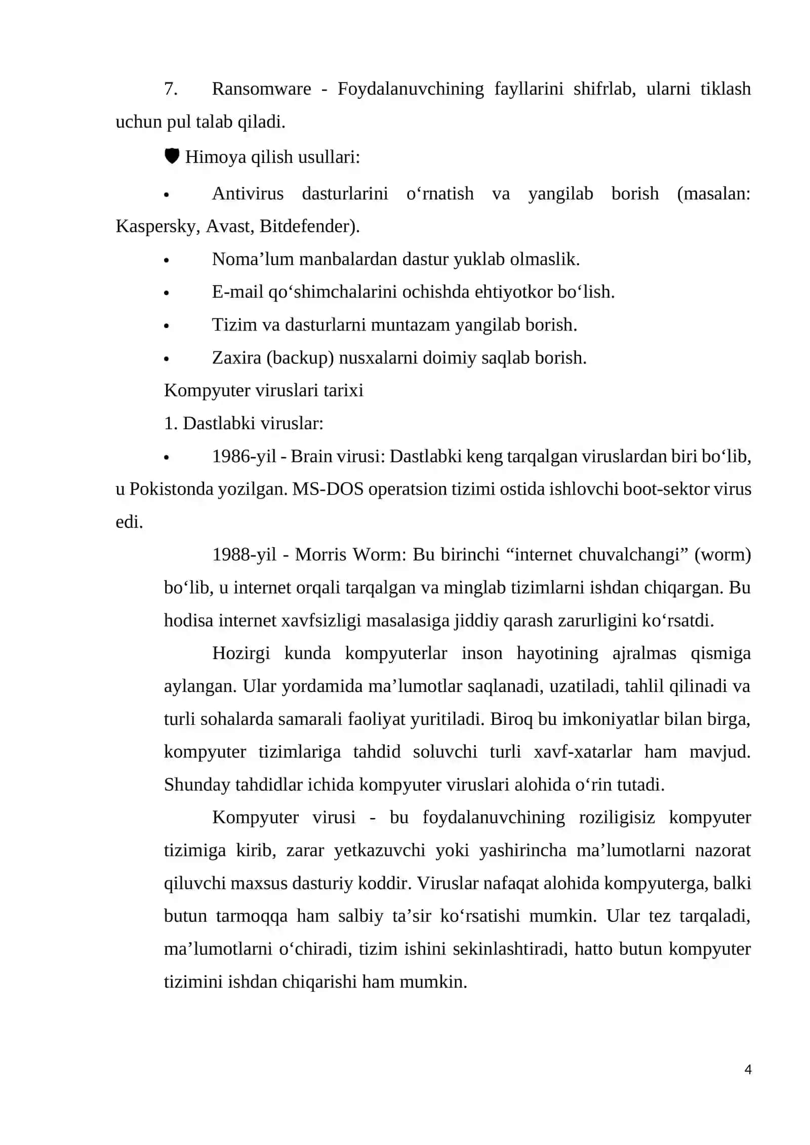 Kompyuter viruslari haqida tushuncha 4