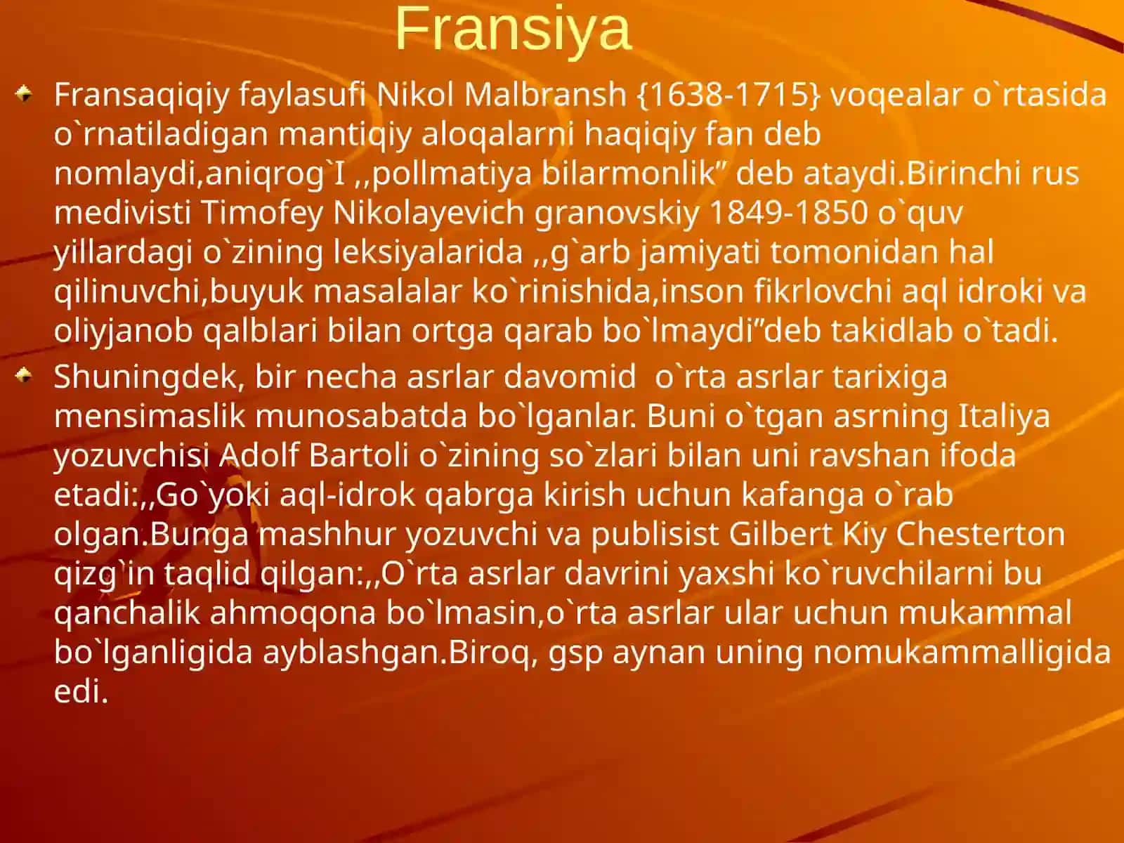 G`arbiy Yevropa Xalqlarimadaniyati 4