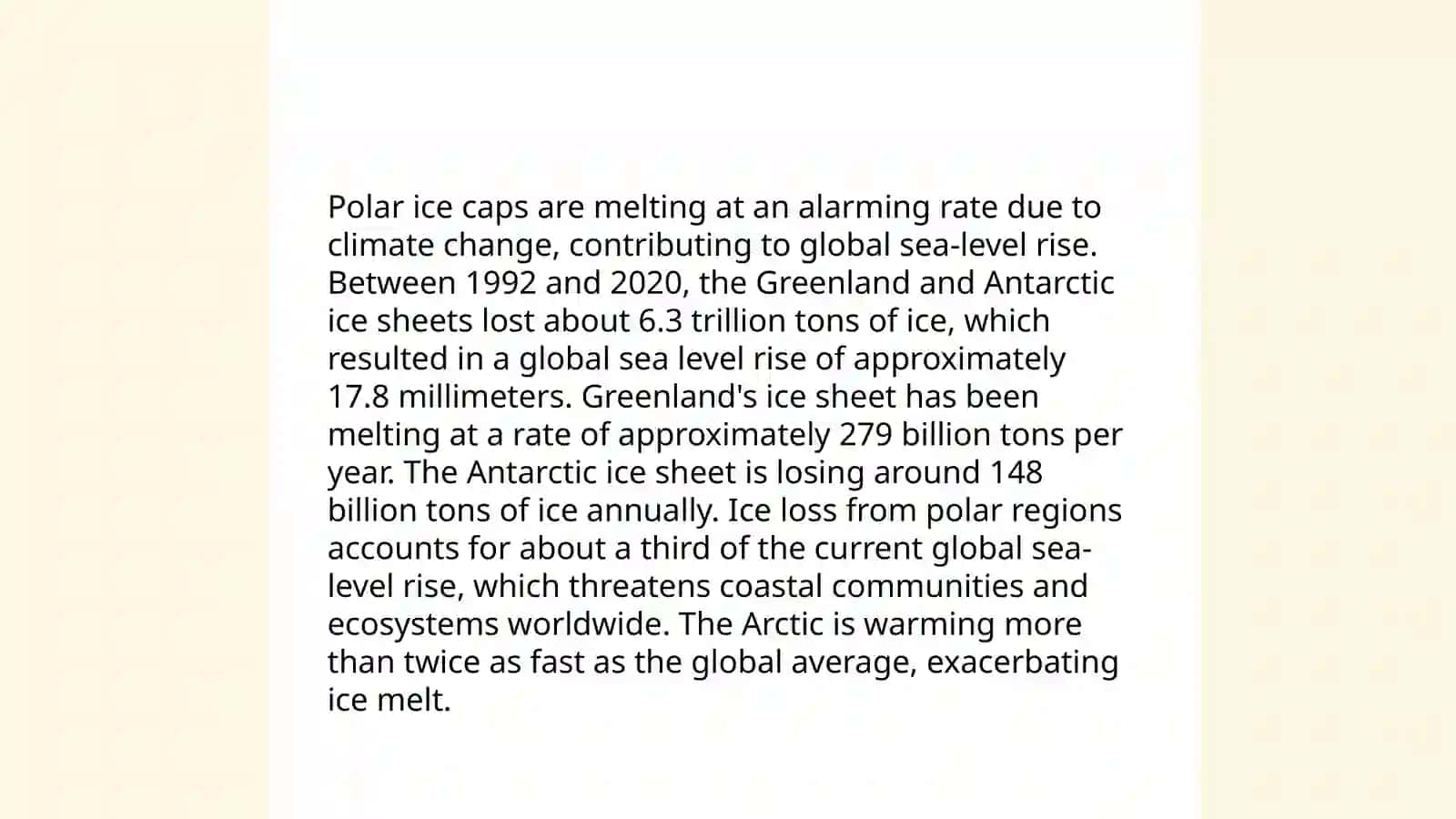 The challenges of global warming 4