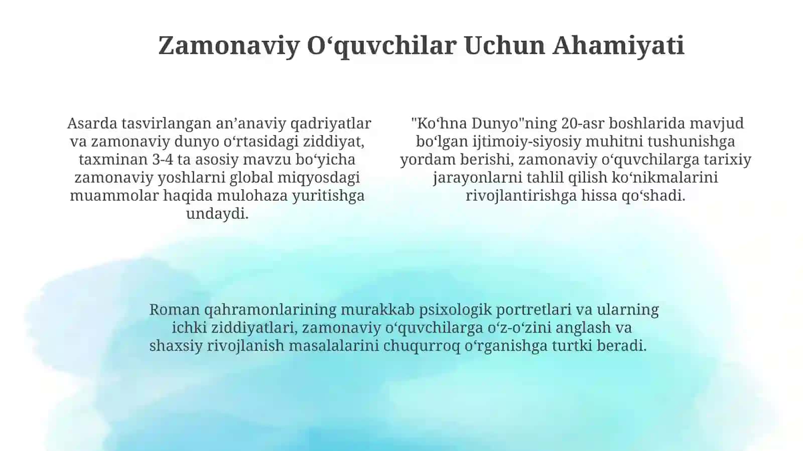 Odil Yoqubovning Koʻhna dunyo romani 4