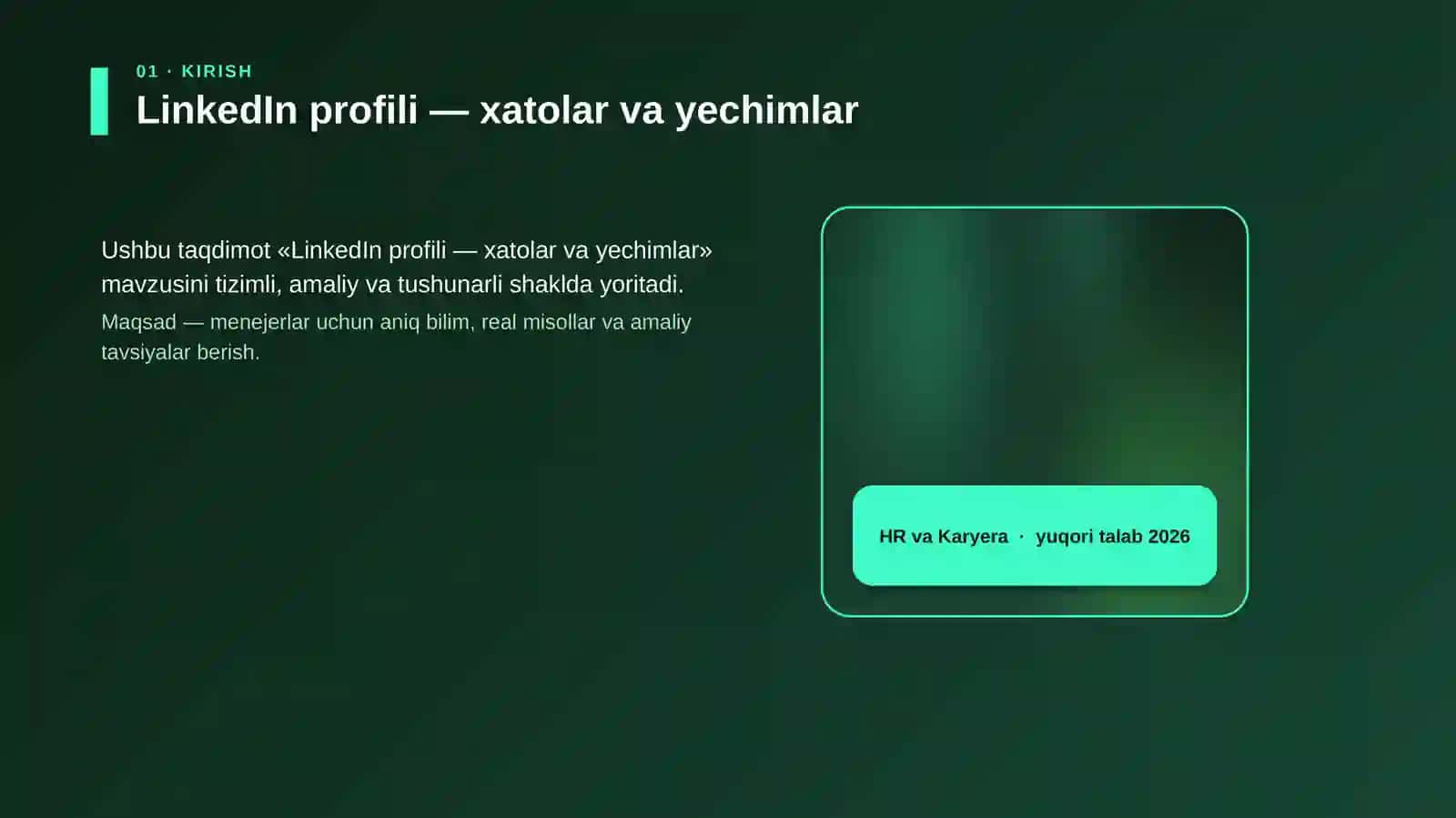 LinkedIn profili — xatolar va yechimlar 4
