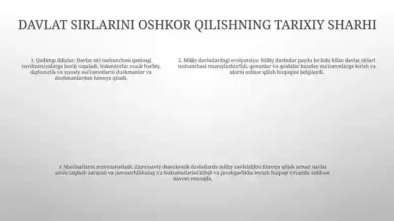 Davlat Sirlarni Oshkor Qilish 4