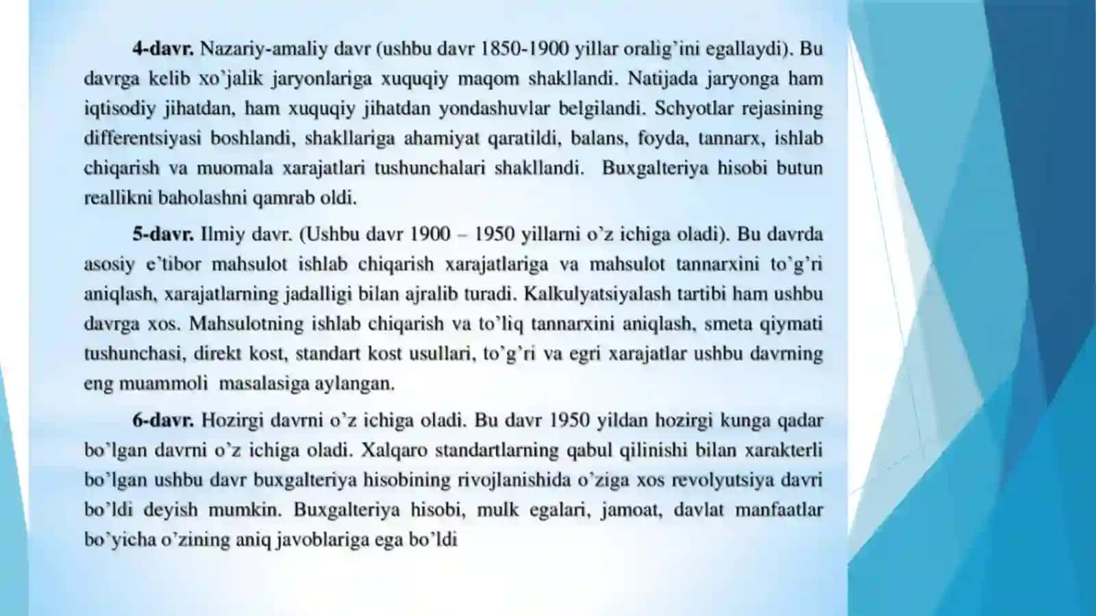 Moliyaviy hisob faniga kirish 4