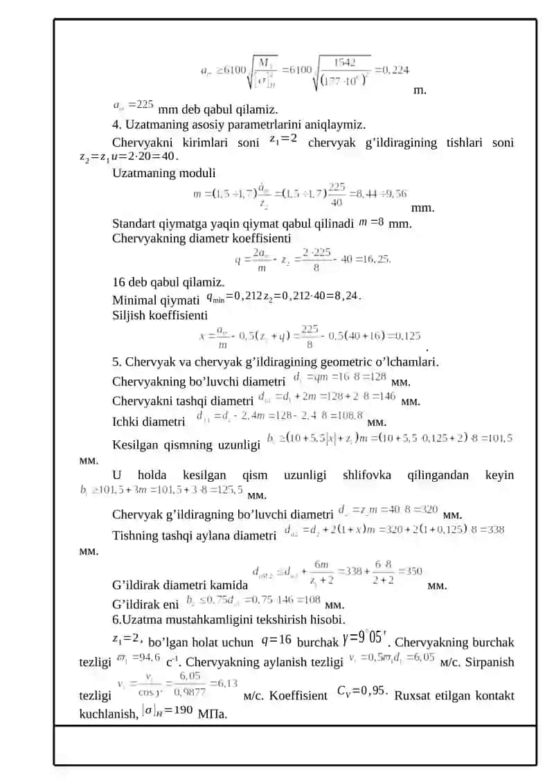 Yuritmaning kinematik hisobi 4