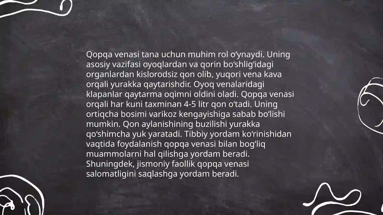 Qopqa venasi, uning xosil bolishi 4