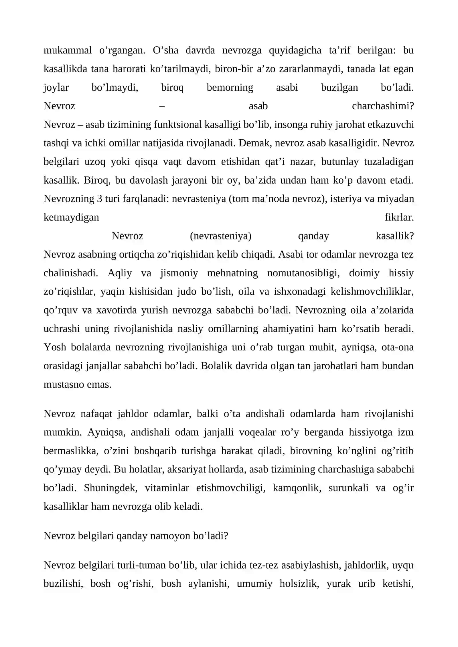 Nevroz — og‘ir ruhiy kasallik 4