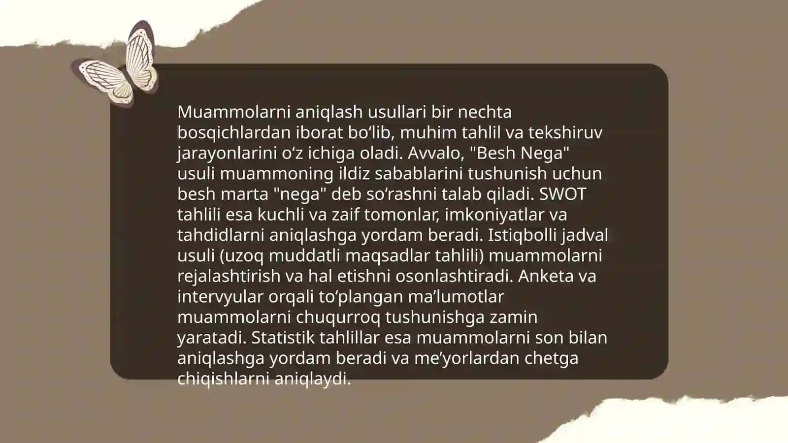 Muammo tushunchasi va uning tahlili 4