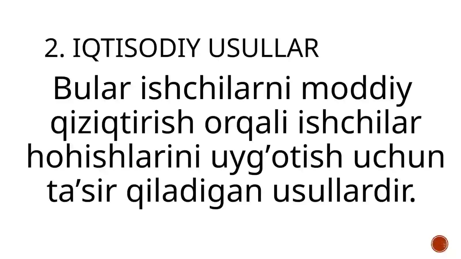 Boshqaruv usullari. Rahbarlik uslublari 4